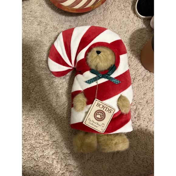 Boyd’s bears head bean candy cane Mr Sweetpeeks 
Style#93588V 12 inches - Picture 1 of 4